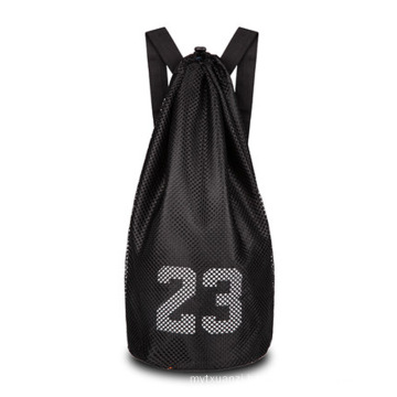 Carrying Large Basketball Training Net Bag At Gym